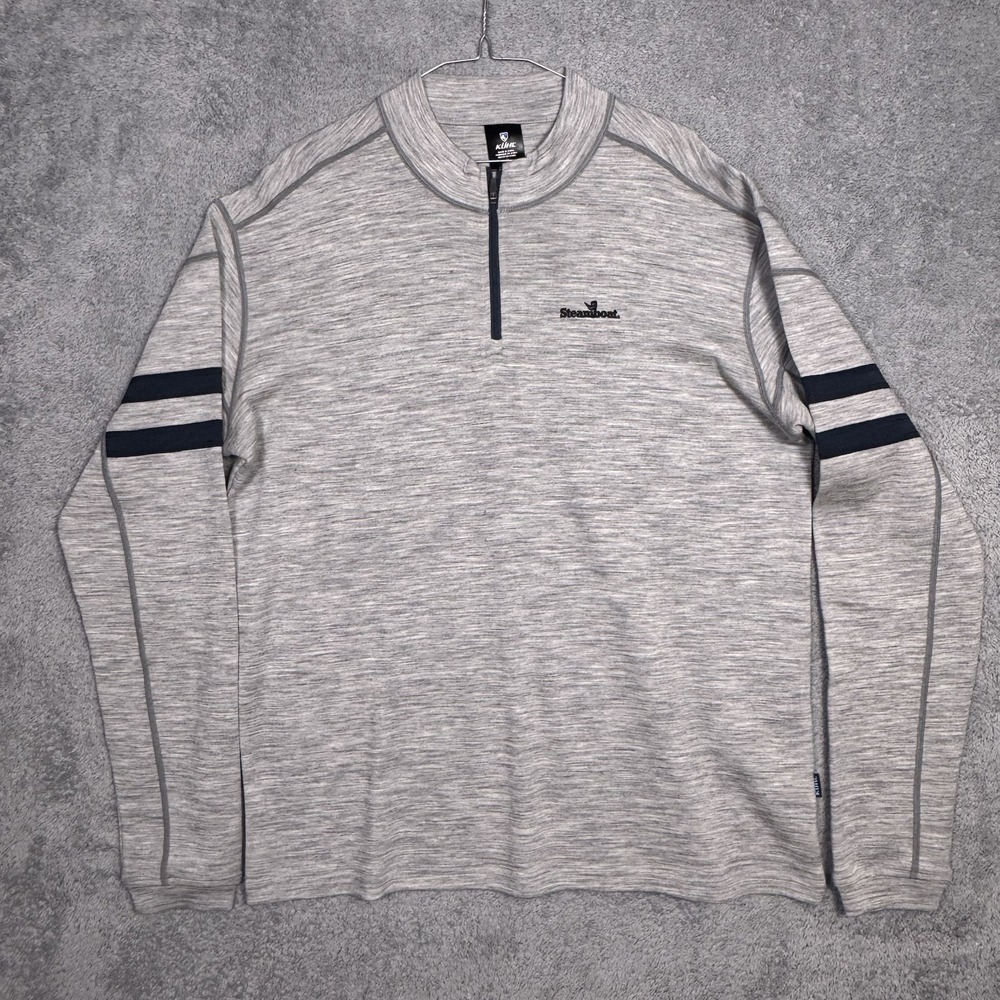 Kuhl Sweatshirt Men XL Team Merino Wool 1/4 Zip Sweater Baselayer Steamboat 3015